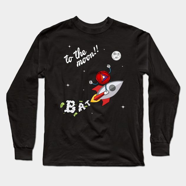 BAT to the moon !! Long Sleeve T-Shirt by JamesCMarshall